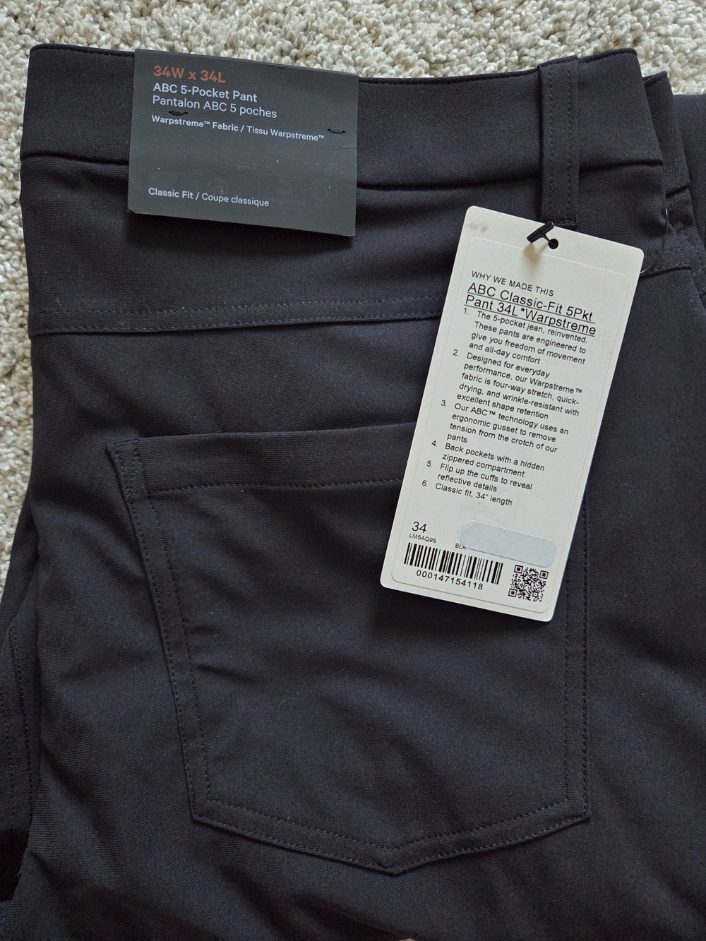 Lululemon ABC Classic-Fit 5-Pocket Pant in Black